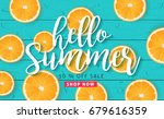 summer sale background layout... | Shutterstock .eps vector #679616359