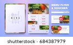 menu design template with clean ... | Shutterstock .eps vector #684387979