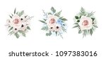 vector floral set. colorful... | Shutterstock .eps vector #1097383016