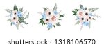 vector floral bouquet design... | Shutterstock .eps vector #1318106570