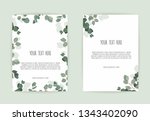 botanical wedding invitation... | Shutterstock .eps vector #1343402090