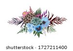 vector flowers set. colorful... | Shutterstock .eps vector #1727211400