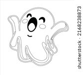 ghost coloring page for kids... | Shutterstock .eps vector #2168238873