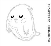 ghost coloring page for kids... | Shutterstock .eps vector #2168239243