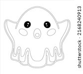 ghost coloring page for kids... | Shutterstock .eps vector #2168240913