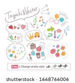 collection of symbols in vector ... | Shutterstock .eps vector #1668766006