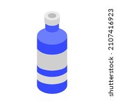 isometric medical bottle on a... | Shutterstock .eps vector #2107416923