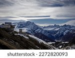 a great panoramic view of the passo sella
