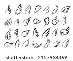 wings icon set sketch... | Shutterstock .eps vector #2157938369