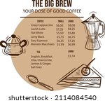 vector menu for coffee shop... | Shutterstock .eps vector #2114084540