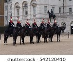 Queen's Guard March On Horses...