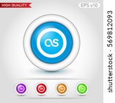 colored icon or button of os... | Shutterstock .eps vector #569812093