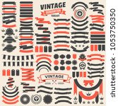 ribbon vintage vector logo for... | Shutterstock .eps vector #1053750350