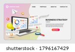 business strategy concept with... | Shutterstock .eps vector #1796167429