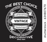 vintage background label style... | Shutterstock .eps vector #634807670