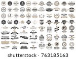 vintage retro vector logo for... | Shutterstock .eps vector #763185163