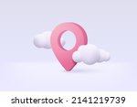 3d map location point marker of ... | Shutterstock .eps vector #2141219739