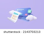 3d bill payment with credit... | Shutterstock .eps vector #2143703213
