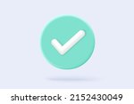 3d check mark icon isolated on... | Shutterstock .eps vector #2152430049