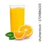 Fresh orange juice in glass or...