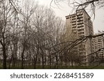 Small photo of view of a glimpse of a public park on the outskirts of Millan