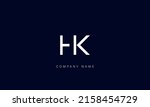 hk  kh alphabet letters logo... | Shutterstock .eps vector #2158454729