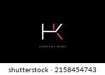 hk  kh alphabet letters logo... | Shutterstock .eps vector #2158454743