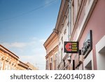 Small photo of NOVI SAD, SERBIA - SEPTEMBER 4, 2022: Serbian exchange office, called menjacnica,, exchanging Serbian currecy, the dinar (RSD) for Euro (EUR), US Dollar (USD), Swiss Franc (CHF) and Bosnian Mark (BAM)