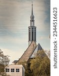 Small photo of Propstein kirche, or Sankt Johannes Baptist Kirche church in Dortmund, Germany, in autumn. Saint Johann Baptist church is a catholic church in the North Rhine Westphalia region.