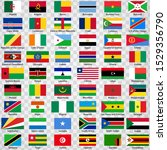fifty four flags of the... | Shutterstock .eps vector #1529356790