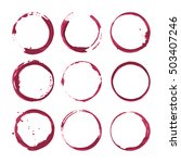 red wine stains. traces wine... | Shutterstock .eps vector #503407246
