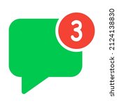 chat notification with three... | Shutterstock .eps vector #2124138830