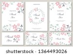 flower vector card. template.... | Shutterstock .eps vector #1364493026