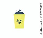 biohazard waste trash bin... | Shutterstock .eps vector #2112626819