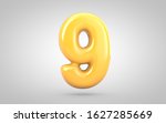 yellow bubble gum number 9... | Shutterstock . vector #1627285669