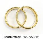 Golden Rings Isolated On White...