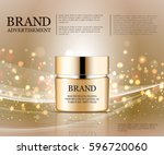 cosmetic ads template ... | Shutterstock .eps vector #596720060