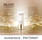 cosmetic ads template ... | Shutterstock .eps vector #596720069