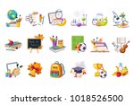 school and eduction related... | Shutterstock .eps vector #1018526500