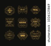 set of art deco badges.... | Shutterstock .eps vector #1026125869