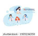referral marketing  program... | Shutterstock .eps vector #1505236550