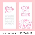 breast cancer card template ... | Shutterstock .eps vector #1932341699