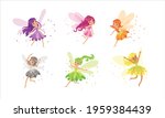 little fairies with wings set ...