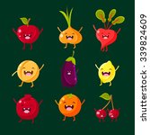 cheerful fruit and vegetables.... | Shutterstock .eps vector #339824609