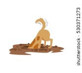 Brown Pet Dog Digging The Dirt...