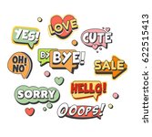 comic speech bubbles for... | Shutterstock .eps vector #622515413