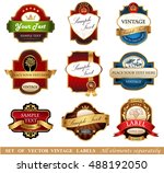 vector luxury labels | Shutterstock .eps vector #488192050