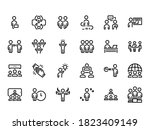 set of black vector icons ... | Shutterstock .eps vector #1823409149