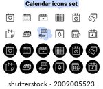 set of black vector icons ... | Shutterstock .eps vector #2009005523