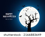 spooky background for halloween ... | Shutterstock .eps vector #2166883649